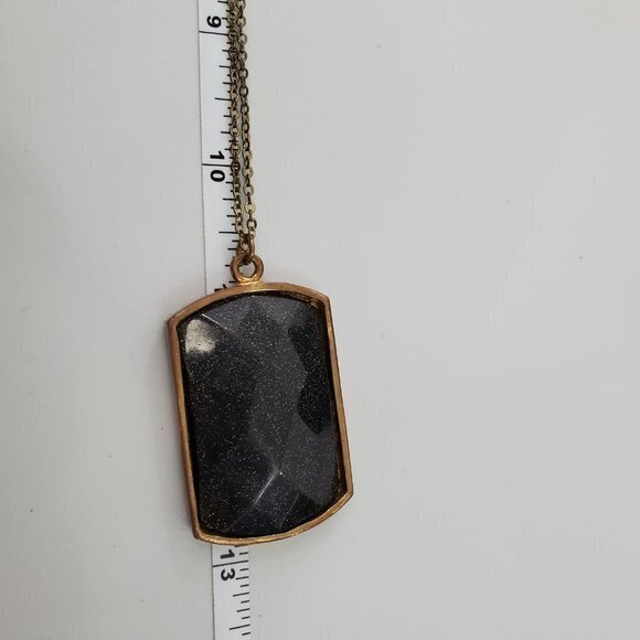 Pendant Black Necklace Sparkle Glitter Chain Facet - Picture 8 of 8